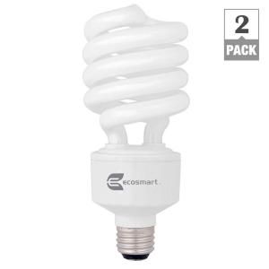 EcoSmart 150W Equivalent Soft White (2700K) Spiral CFL Light Bulb (2 Pack) ES59032YOW