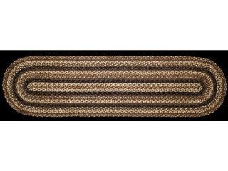IHF Home Decor Mosswood Design Braided Oval Table Runner 100% Jute Fabric 13 Inch x 48 Inch  