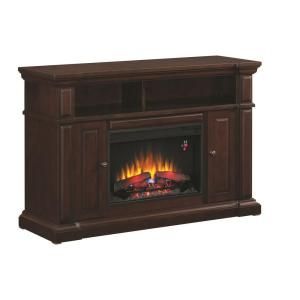 Hampton Bay Chatham 56 in. Media Console Electric Fireplace in Mahogany 82315
