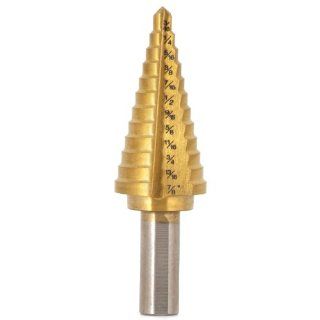 Stone Tools ST 329 3/16 Inch to 7/8 Inch in 1/16ths, 12 Steps Titanium Step Drill Bit