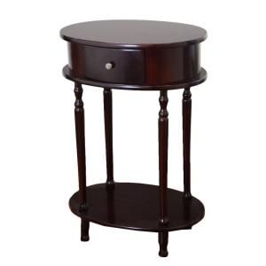 MegaHome Cherry Oval Side Table H 114