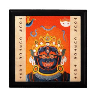 Cool oriental tibetan thangka Bhairava tattoo art Jewelry Boxes