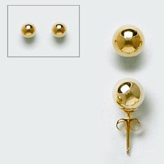10KT Gold Earring Ball 8M Stud Earrings Jewelry