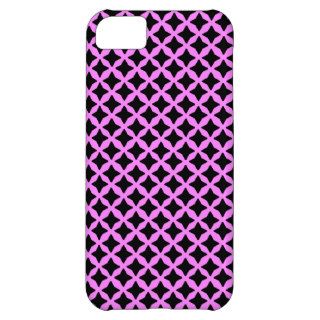 Bubblegum Pink And Black Mesh Pattern. Graphic Art iPhone 5C Cover