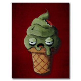 Rotten Zombie Ice Cream Postcards