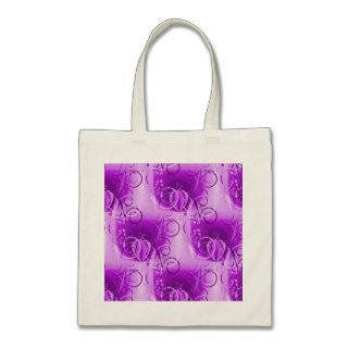 Pretty Purple Floral Vine Pattern Bag