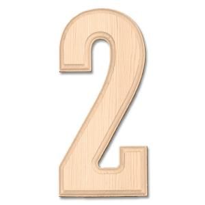 Design Craft MIllworks 8 in. Pine Wood Number (2) 47208