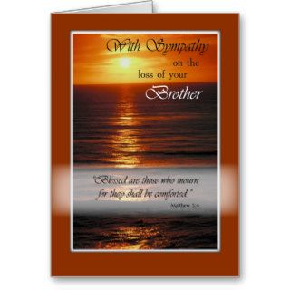 Sympathy Loss of Brother, Ocean, Religious Greeting Cards