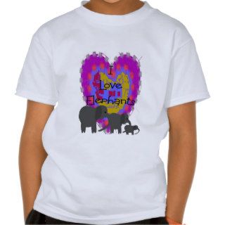 I love ELEPHANTS Kids T shirt