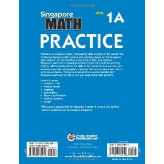 Singapore Math Practice,  Level 1A,  Grade 2 (9780768239911) Frank Schaffer Publications Books