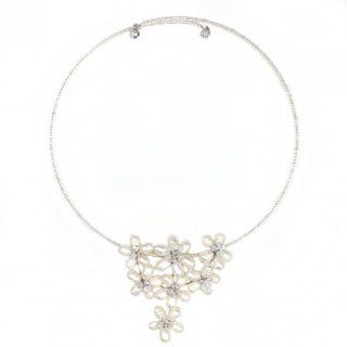 Pearl Flower Choker Jewelry