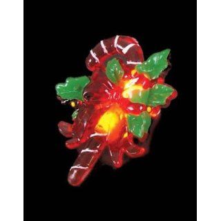1.5" Merry Christmas LED Blinking Candy cane Lapel Pin Clothing