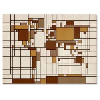 Michael Tompsett 'Mondrian World Map' Canvas Art Trademark Fine Art Canvas