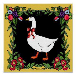 french country goose print