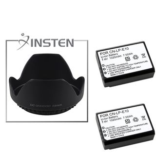 INSTEN Battery/ Lens Hood for Canon Rebel Kiss X50 BasAcc Camera Batteries & Chargers