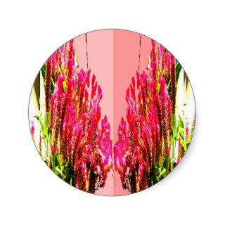 Pink Floral Arrangements Round Sticker