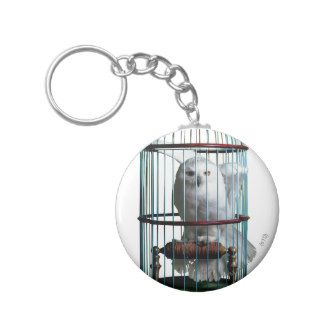 Hedwig in Cage Keychains