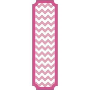 RoomMates 17.5 in. Pink and White Chevron Peel and Stick Deco Panel RMK2582SLG