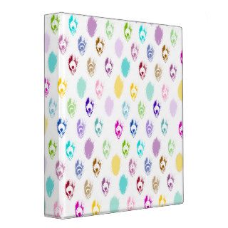 Colorful Peacock feather print Vinyl Binder