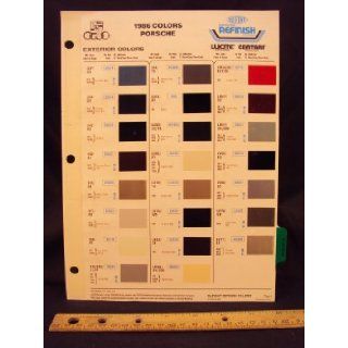 1986 86 PORSCHE IMPORTED Paint Colors Chip Page Porsche Automobil Holding SE Books