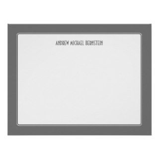 Gray Simple Note Invites