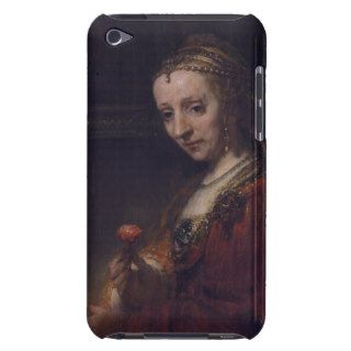 Woman with a Pink Carnation by Rembrandt van Rijn iPod Case Mate Case