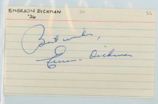 Emerson Dickman AUTO 3x5 d.81 1936 41 at 's Sports Collectibles Store