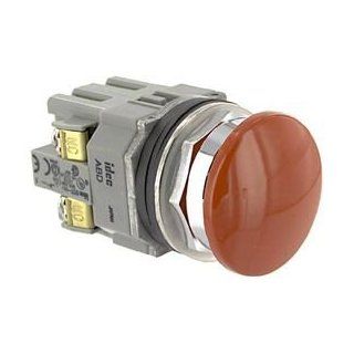 IDEC Corporation ABD311N R Switch, Pushbutton; Mom.; E Stop; 1NO 1NC; 40mm Red Mushroom button; IP65; 5mA@3V AC/DC Electronic Component Pushbutton Switches