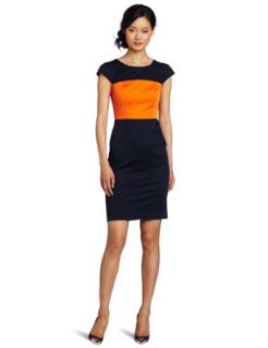 French Connection Women's Fast Carlotta Dress, Nocturnal/Orange Blossom, 6