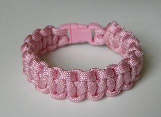 9" Breast Cancer Awareness Paracord Bracelet (Rose Pink) 