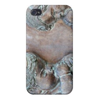 Angels blowing trumpets copper aged relief iPhone 4 cases