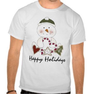 Happy Holidays Snowman #7 T Shirts