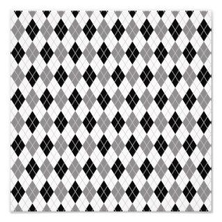 Black and White Argyle Pattern Photo