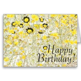 Daisy Flowers Art Birthday Card