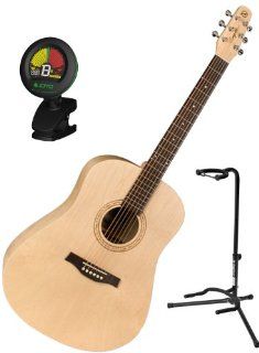 Seagull 38831 Excursion Nat SG Isys+ Acoustic Electric Guitar w/Tuner and Stand Musical Instruments