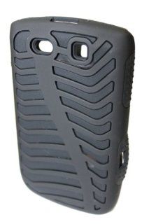 GO BC349 Ridge Like Silicone Protective Hard Case for Blackberry 9800/9810   1 Pack   Retail Packaging   Black Cell Phones & Accessories
