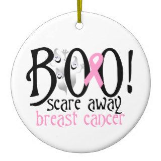 BOO Scare Away Breast Cancer Ornaments