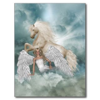 Unicorn Magical Beauty Angel Postcard
