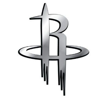 Houston Rockets Silver Car Emblem  Automotive Decorative Emblems  Sports & Outdoors