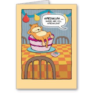 Funny birthday card Sprinkles on Cake