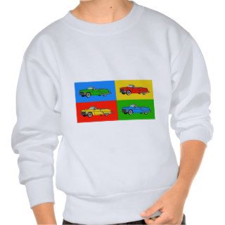 1950s Classic Convertible Pop Art Pull Over Sweatshirt