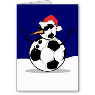 Soccer Snowman Cards