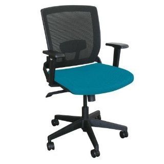 Marvel WMCOPFB F6553 Operational Mesh Chair with Teal Fabric and Black Base, Teal  Desk Chairs 