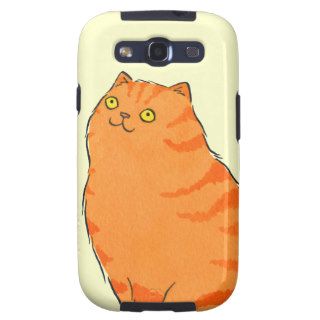 Fluffy Ginger Orange Kitty Cat Galaxy SIII Covers