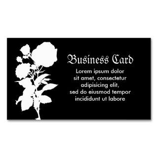 Black Rose Silhouette Business Cards