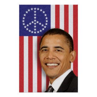 President Obama Peace Banner Print