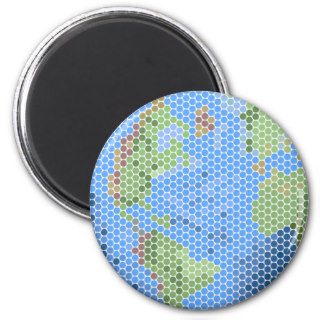 Pixel Globe Magnet