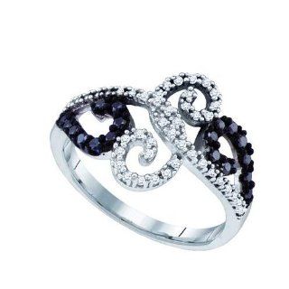 0.33CT BLACK DIAMOND MICRO PAVE RING Wedding Ring Sets Jewelry