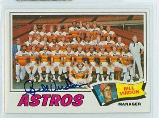 Bill Virdon AUTO 1977 Topps #327 Astros Team   PSA Pre Certified Auction Lot Sports Collectibles