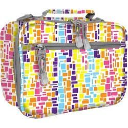 J World Lunch Bag with Shoulder Strap Squares Neon J World Lunch Totes